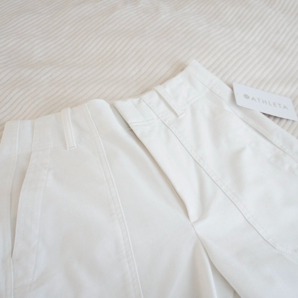 Athleta White Skyline High Rise Barrel Leg Pant Size 4 NWT - Picture 8 of 9